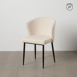 Silla Blanco Tejido-Metal Contract 52,50 X 55 X 80 cm