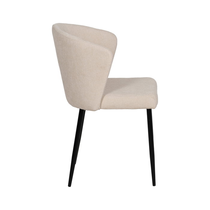 Silla Blanco Tejido-Metal Contract 52,50 X 55 X 80 cm (Set de 2)