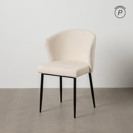 Silla Blanco Tejido-Metal Contract 52,50 X 55 X 80 cm (Set de 2)