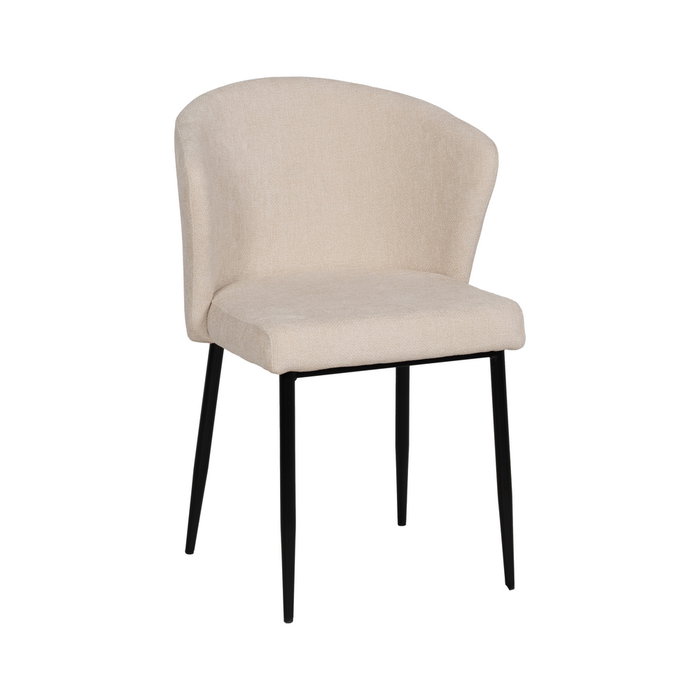 Silla Blanco Tejido-Metal Contract 52,50 X 55 X 80 cm (Set de 2)