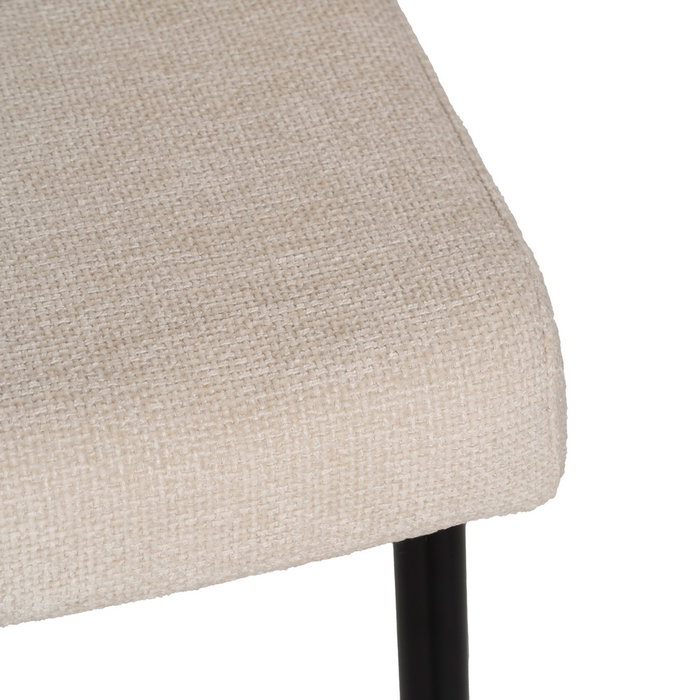 Silla Blanco Tejido-Metal Contract 52,50 X 55 X 80 cm (Set de 2)