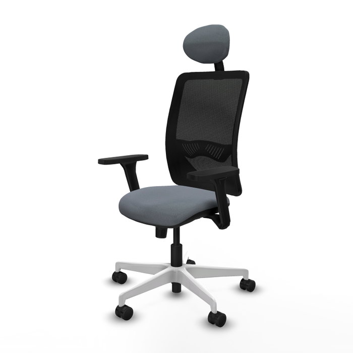 PIQUERAS Y CRESPO Silla de oficina Zulema con Mecanismo Sincro, Tela Gris y Malla Negra PIQUERAS Y CRESPO Silla de oficina Zulema con Mecanismo Sincro, Tela Gris y Malla Negra