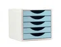 Archivo 2000 Ecogreen Archivotec Fichero Cajones sobremesa 5 cajones Azul Pastel 270x340x260 mm
