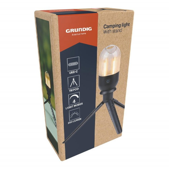 Grundig Linterna LED Camping con Soporte de Suelo