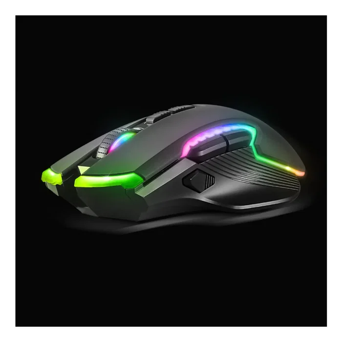 Spirit of Gamer ELITE M70 Ratón Gaming Inalámbrico Bluetooth + RF Óptico 4800 DPI 8 Botones Programables RGB Ergonómico para Mano Derecha Batería Recargable