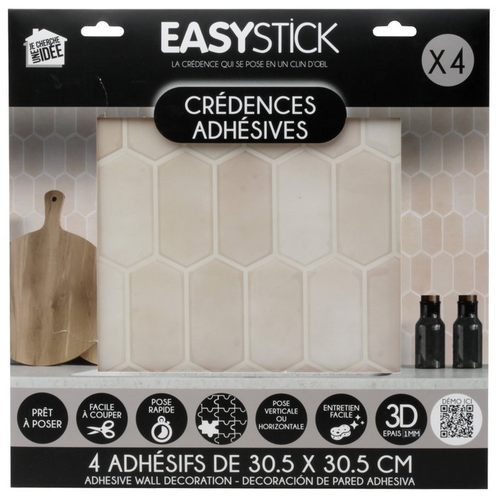 Je cherche une Idee Set de 4 Azulejo Beige 30,5x30,5 EASYSTICK Je cherche une Idee Set de 4 Azulejo Beige 30,5x30,5 EASYSTICK