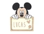 Wondee Lámpara Personalizable de Madera con Diseño Mickey, Alimentación por Batería, Flujo Luminoso 60 lm