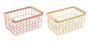 DKD Home Decor Cesta Metal Pino 29x20x14,5 Surtido de 2 unidades