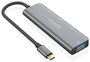 Aisens Hub USB-C 3.2 Gen2 10Gbps con 3xUSB-A y 1xUSB-C Gris