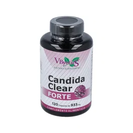 Vbyotics C Clear (Candida Clear Forte) 120 Cápsulas - Suplemento para el Apoyo en Caso de Candidiasis con Ácido Caprílico, Pau d'Arco, Ajo, Nogal, Orégano y Biotina