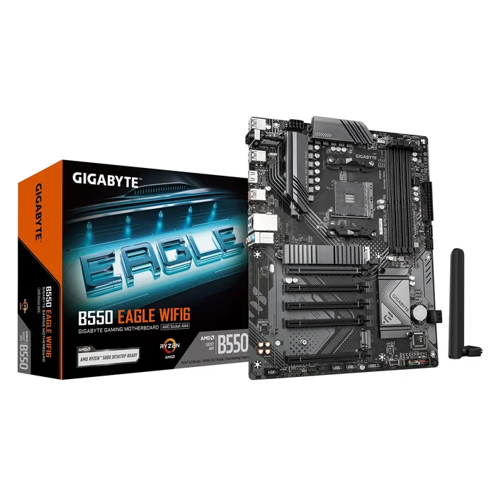Gigabyte B550 EAGLE WIFI6 Placa base AM4 ATX DDR4 Gigabyte B550 EAGLE WIFI6 Placa base AM4 ATX DDR4