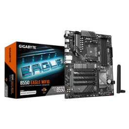 Gigabyte Placa base B550 EAGLE WIFI6 para AMD Ryzen serie 5000, VRM 10+3+1 fases, DDR4 hasta 3200 MHz, M.2 PCIe 4.0, WiFi 6