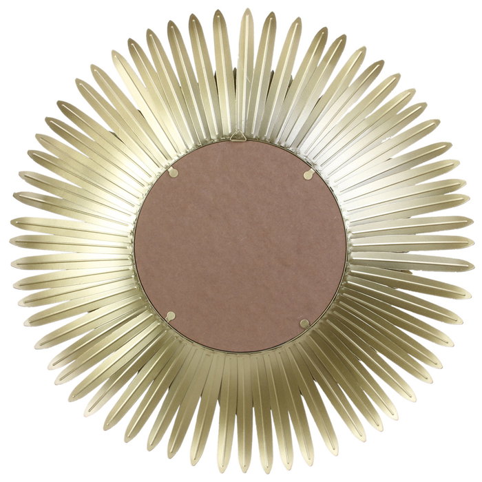 Home Deco Factory Espejo Plumas Doradas Mirage Diámetro 53 cm