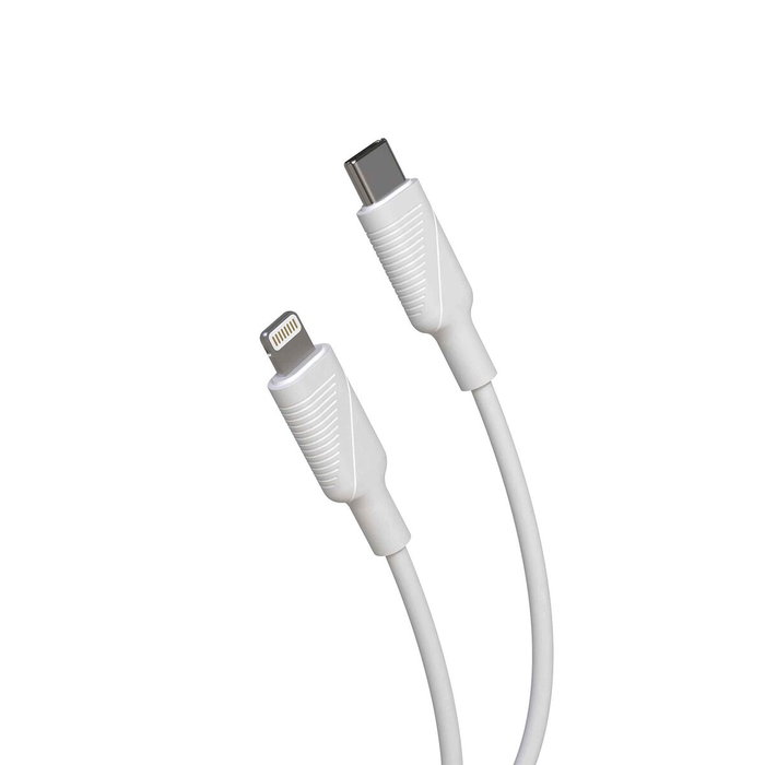 muvit for change cable Tipo C a Lightning MFI 3A/27W 1,2m blanco