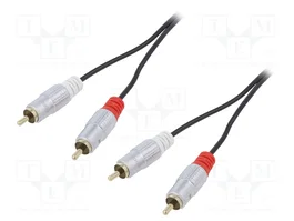 QOLTEC Cable RCA a RCA de 0,5m con conectores dorados