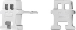 Tommy Hilfiger Pendientes de Acero Inoxidable Gris