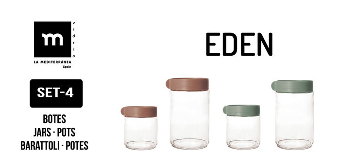 Inde Set 4 Botes "Eden" Md - Colección Eden - Dimensiones: 9 cm Ancho, 25 cm Alto, 18 cm Largo (8 Cajas)