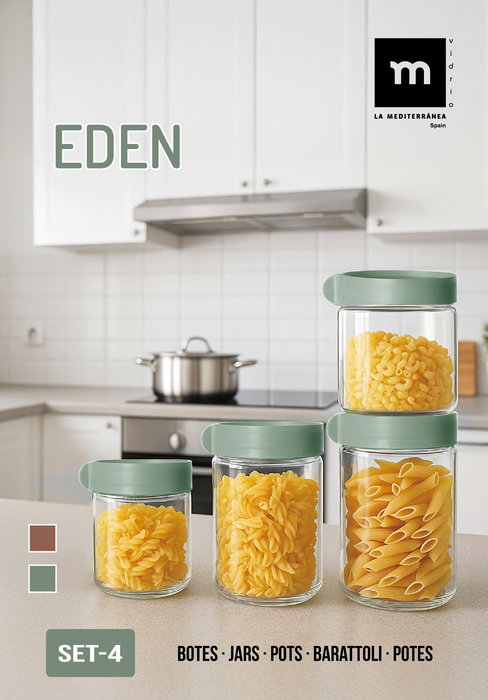 Inde Set 4 Botes "Eden" Md - Colección Eden - Dimensiones: 9 cm Ancho, 25 cm Alto, 18 cm Largo (8 Cajas)