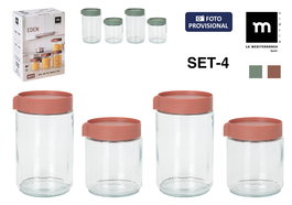 Inde Set 4 Botes "Eden" Md - Colección Eden - Dimensiones: 9 cm Ancho, 25 cm Alto, 18 cm Largo (8 Cajas)