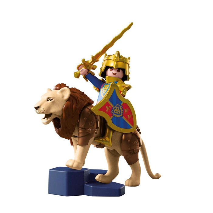 PLAYMOBIL León con Caballero Dorado 72212