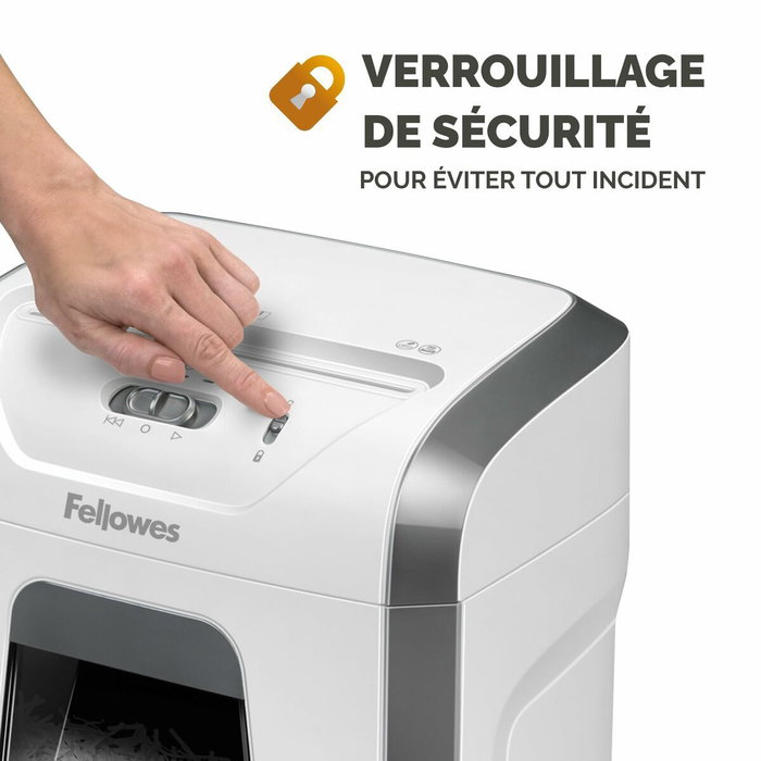 Fellowes 15C Destructora de Papel en Partículas, 15 Hojas, Blanco