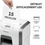Fellowes 15C Destructora de Papel en Partículas, 15 Hojas, Blanco
