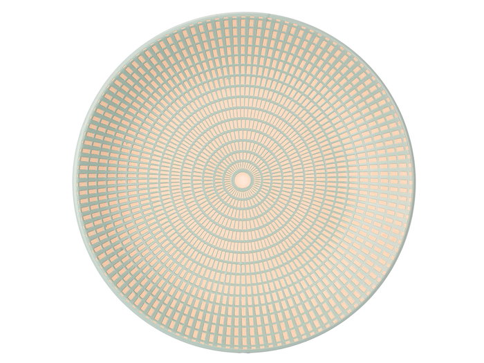 Vessia Plato Postre 20.5 cm Grabado Verde Ceramica (Set de 24)