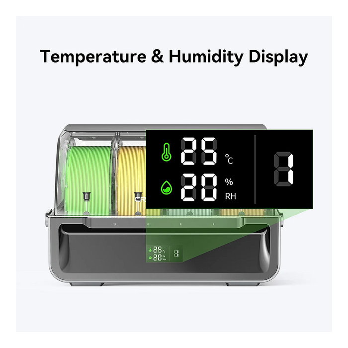 Creality Soporte de Filamento 1002120001 Negro Transparente para Impresora 3D K2 Plus, Resistente a la Humedad, LCD