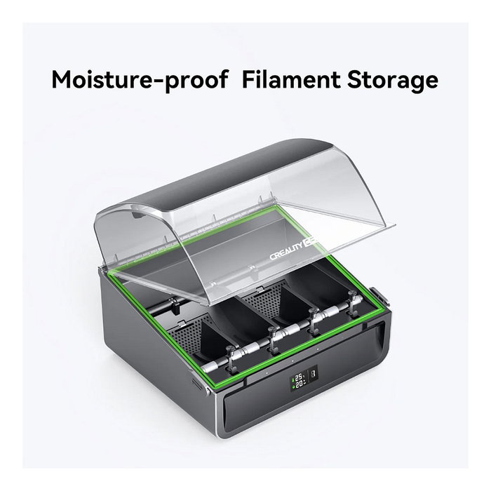 Creality Soporte de Filamento 1002120001 Negro Transparente para Impresora 3D K2 Plus, Resistente a la Humedad, LCD