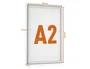 Durable Marco Portaanuncios Exterior A2 Aluminio Anodizado Plata Resistente Intemperie 645x470x12 mm