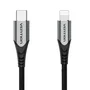 Vention Cable USB-C a Lightning 1m Gris con Certificación MFi para iPhone / iPad - Trenza de Nylon, Carga Rápida 3A y Transferencia de Datos 480 Mbps