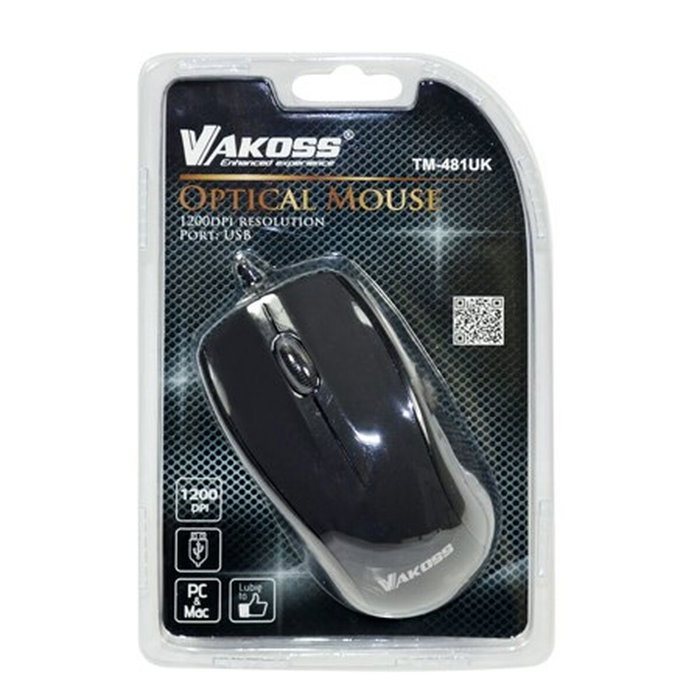 RatÓn vakoss tm-481uk usb tipo a Óptico 1200 dpi RatÓn vakoss tm-481uk usb tipo a Óptico 1200 dpi