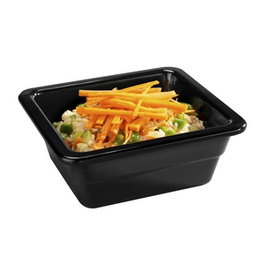 Vollrath Pujadas Cubeta de Melamina Negra GN 1/6-065, Modelo Cubeta Gn 1/6 para Buffet, 6.5 cm de Alto