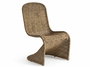 DKD Home Decor Silla de Ratán Marrón Oscuro