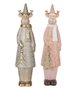 DKD Home Decor Figura de Resina Reno Surtido Rosa y Dorado 6x6x23,5 cm