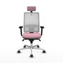 PIQUERAS Y CRESPO Silla de oficina Horna Rosa y Blanco