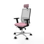 PIQUERAS Y CRESPO Silla de oficina Horna Rosa y Blanco