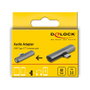 DeLOCK Adaptador de Audio USB Type-C a Jack Estéreo y USB Type-C PD Gris