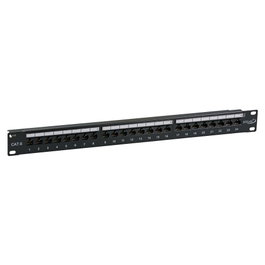 EFB Elektronik ECOLAN Patchpanel UTP 24xRJ45 Cat.6 19 1HE RAL9005 negro