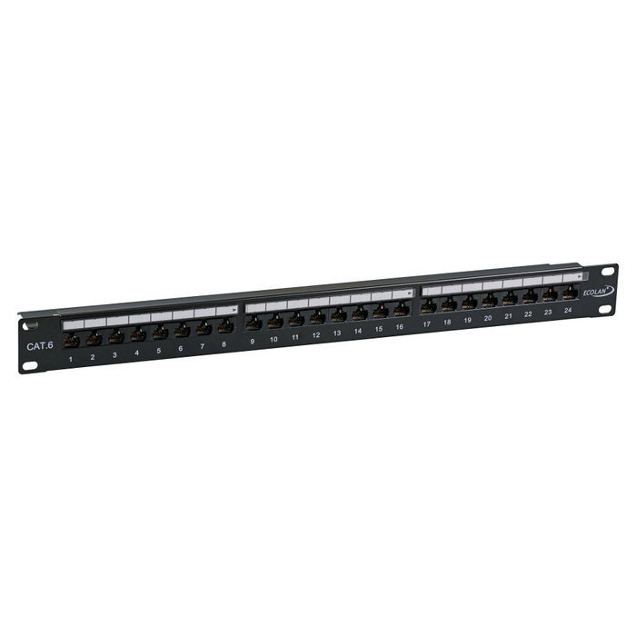 EFB Elektronik ECOLAN Patchpanel UTP 24xRJ45 Cat.6 19 1HE RAL9005 negro EFB Elektronik ECOLAN Patchpanel UTP 24xRJ45 Cat.6 19 1HE RAL9005 negro