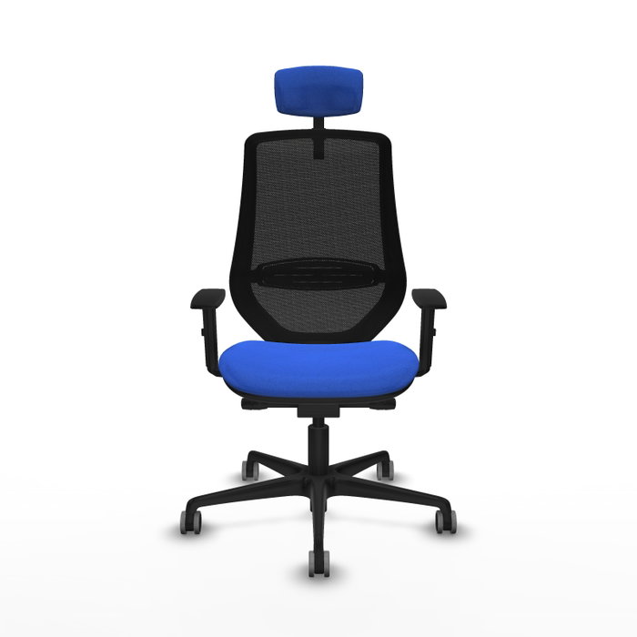 PIQUERAS Y CRESPO Silla de oficina Mardos con mecanismo Sincro/Traslack Azul y Negro