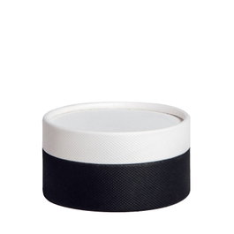 Le Lu Caja Blanco/Negro 10 cm diámetro x 5,5 cm alto 20 cl Un Solo Uso (Set de 8)