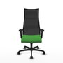 PIQUERAS Y CRESPO Sillón Albacete Verde y Negro con Mecanismo Sincro y Brazos 2D