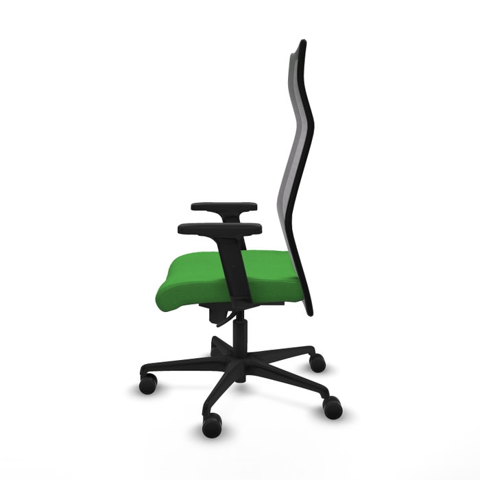 PIQUERAS Y CRESPO Sillón Albacete Verde y Negro con Mecanismo Sincro y Brazos 2D PIQUERAS Y CRESPO Sillón Albacete Verde y Negro con Mecanismo Sincro y Brazos 2D
