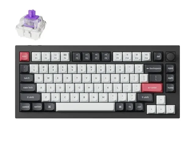 Keychron Q1 HE 75% Teclado Magnético Inalámbrico USB-C Carbon Black Diseño Gaming