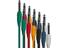 YELLOWCAB Juego De 6 Cables De Colores Patch 60 Cm De Largo Jack Mono Macho A Jack Mono Macho