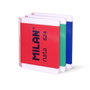 Milan Pack de 3 Cuadernos Espiral A4 80 Hojas Cuadriculadas 95 gr/m² Surtido