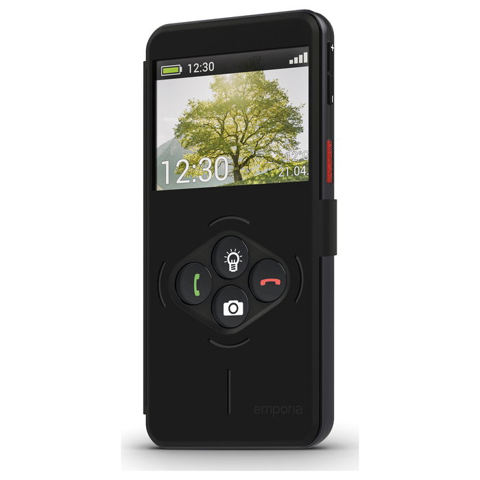 Emporia SMART.7 Lite Smartphone Desbloqueado - 6 GB RAM, 128 GB de Almacenamiento, Color Negro (Black)