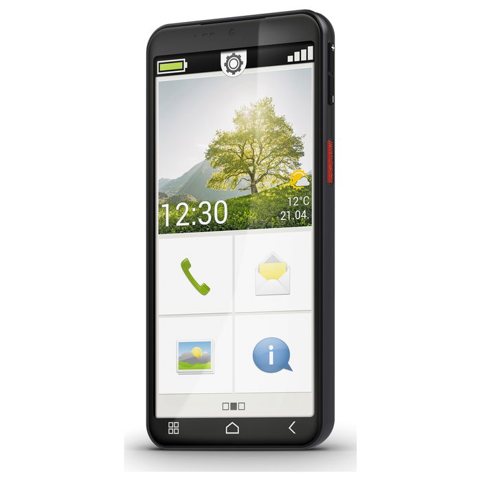 Emporia SMART.7 Lite Smartphone Desbloqueado - 6 GB RAM, 128 GB de Almacenamiento, Color Negro (Black)