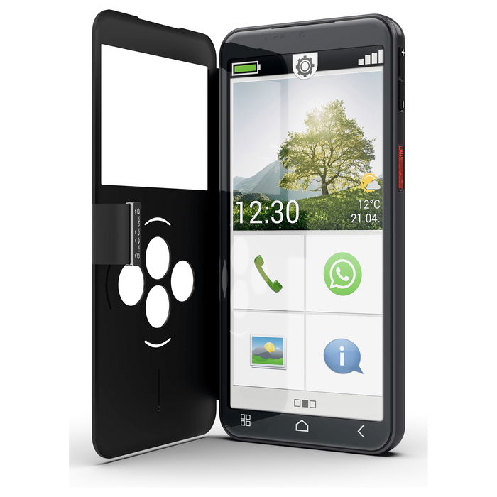 Emporia SMART.7 Lite Smartphone Desbloqueado - 6 GB RAM, 128 GB de Almacenamiento, Color Negro (Black)